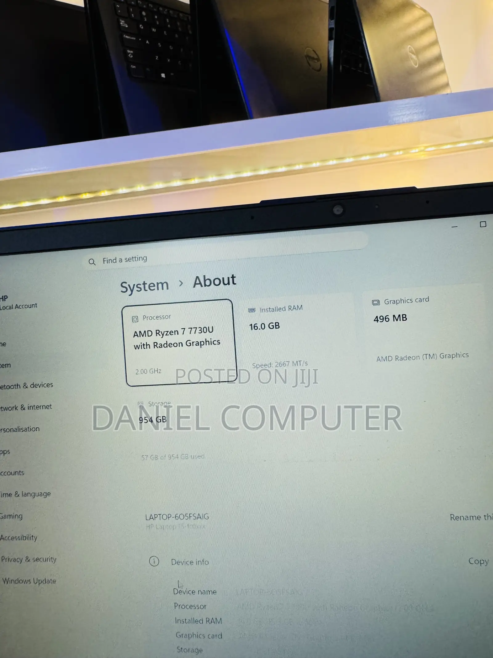 Laptop HP 15 16GB AMD Ryzen 7 SSD 1T