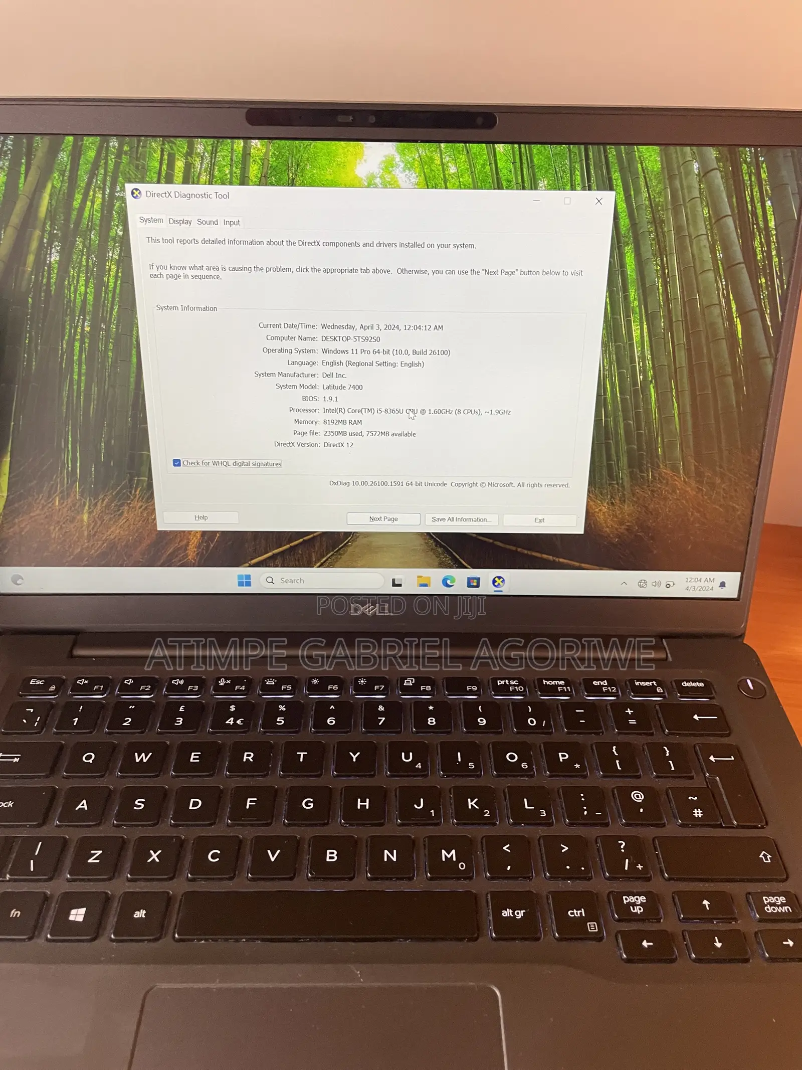 Laptop Dell Latitude 7400 8GB Intel Core i5 SSD 256GB