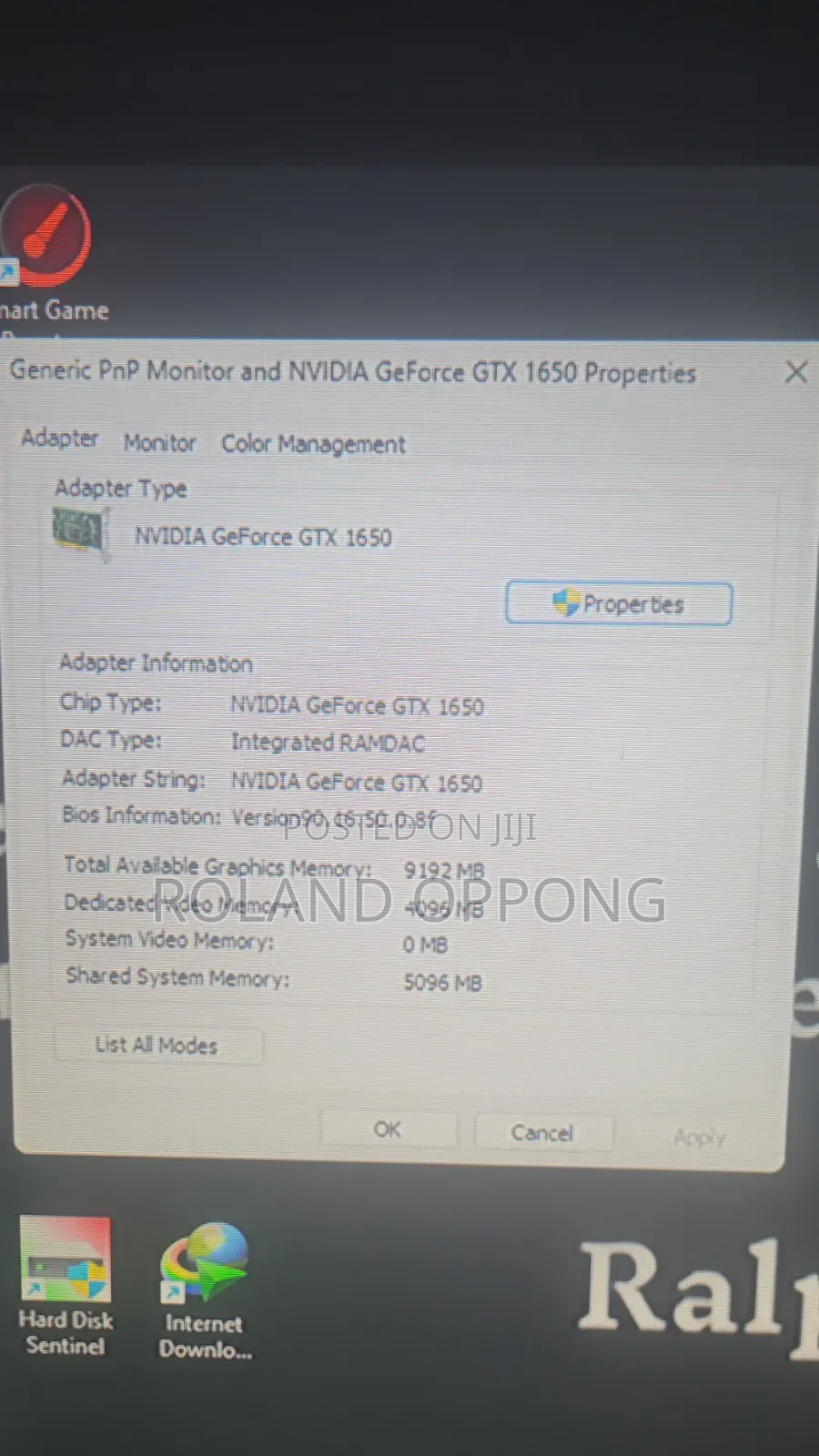 Nvidia GTX 1650 4gb Dual Fan