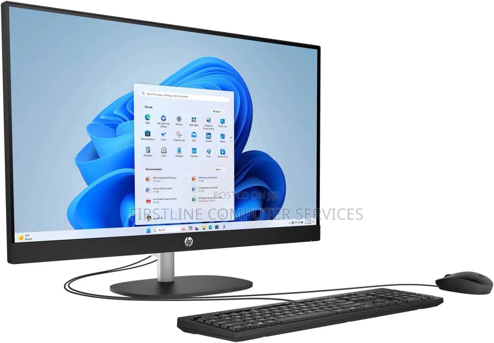 New Desktop Computer HP AiO 27 16GB Intel Core Ultra 7 SSD 512GB