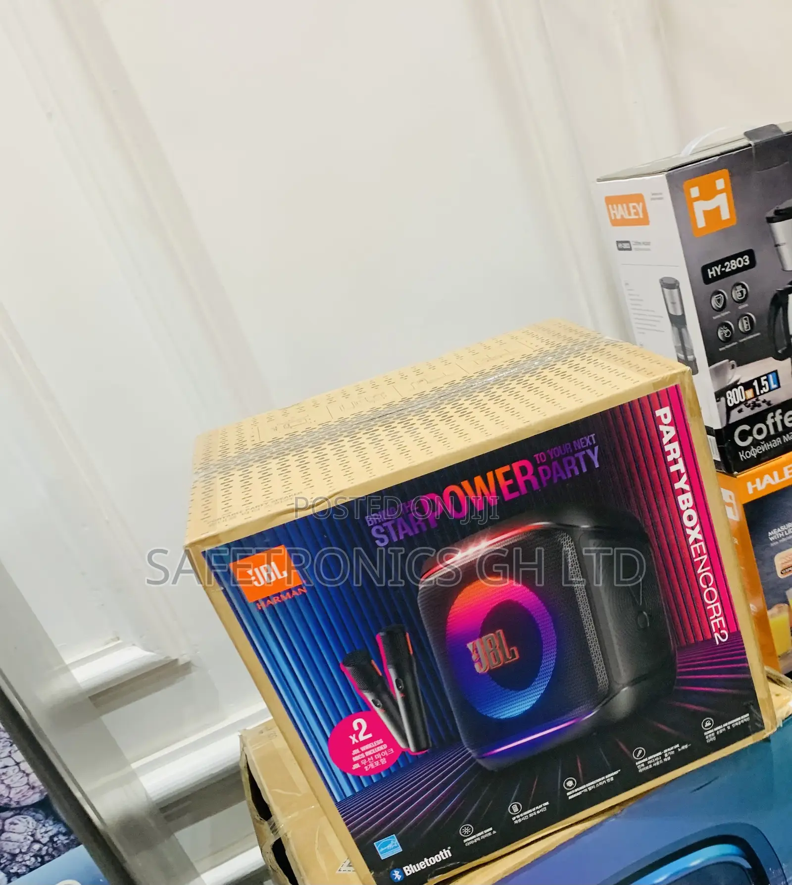 Zealous Black (2 Mics) Encore JBL Partybox Speaker