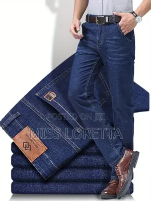 Europe Standard Slim Fit Hard Jeans - Blue