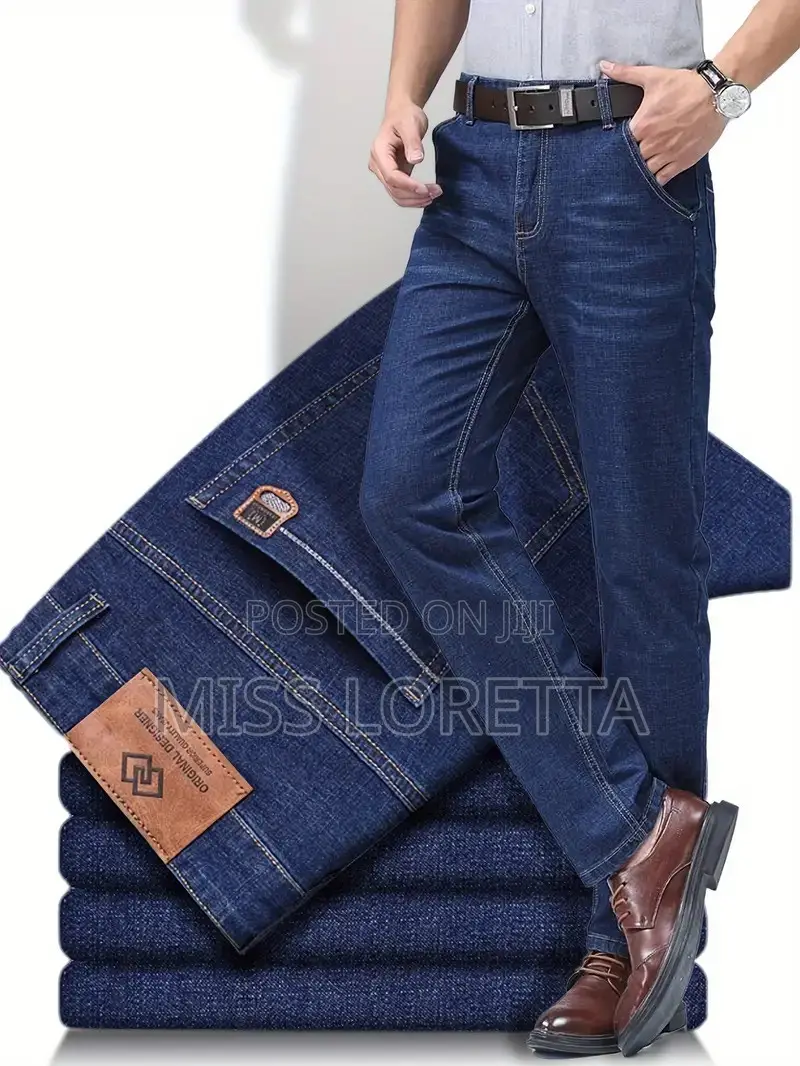Europe Standard Slim Fit Hard Jeans - Blue