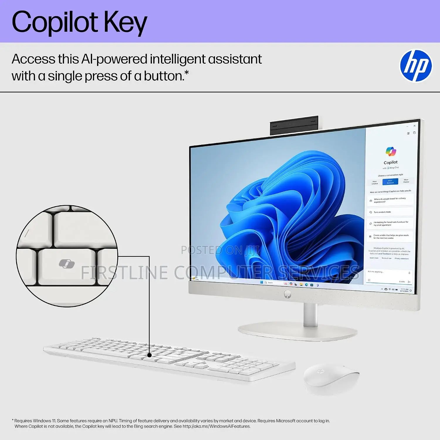 New Desktop Computer HP AiO 24 8GB Intel Core Ultra 5 SSD 512GB