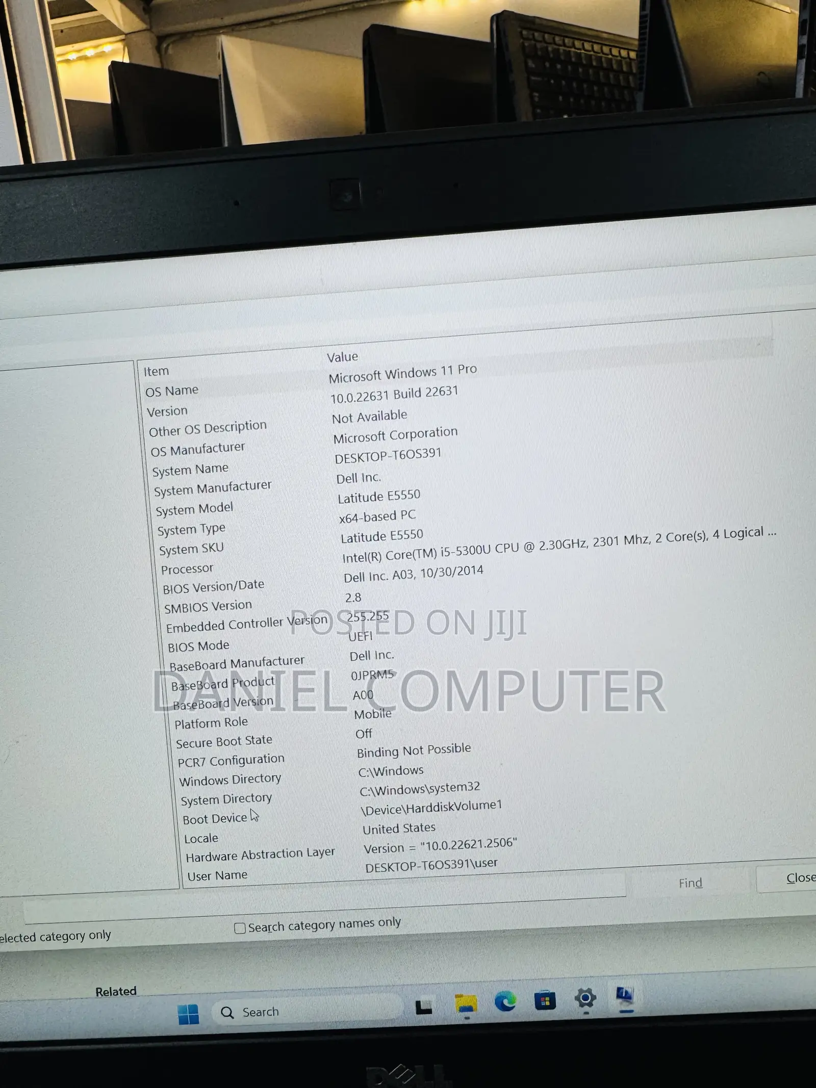 Laptop Dell Latitude E5550 8GB Intel Core i5 HDD 500GB