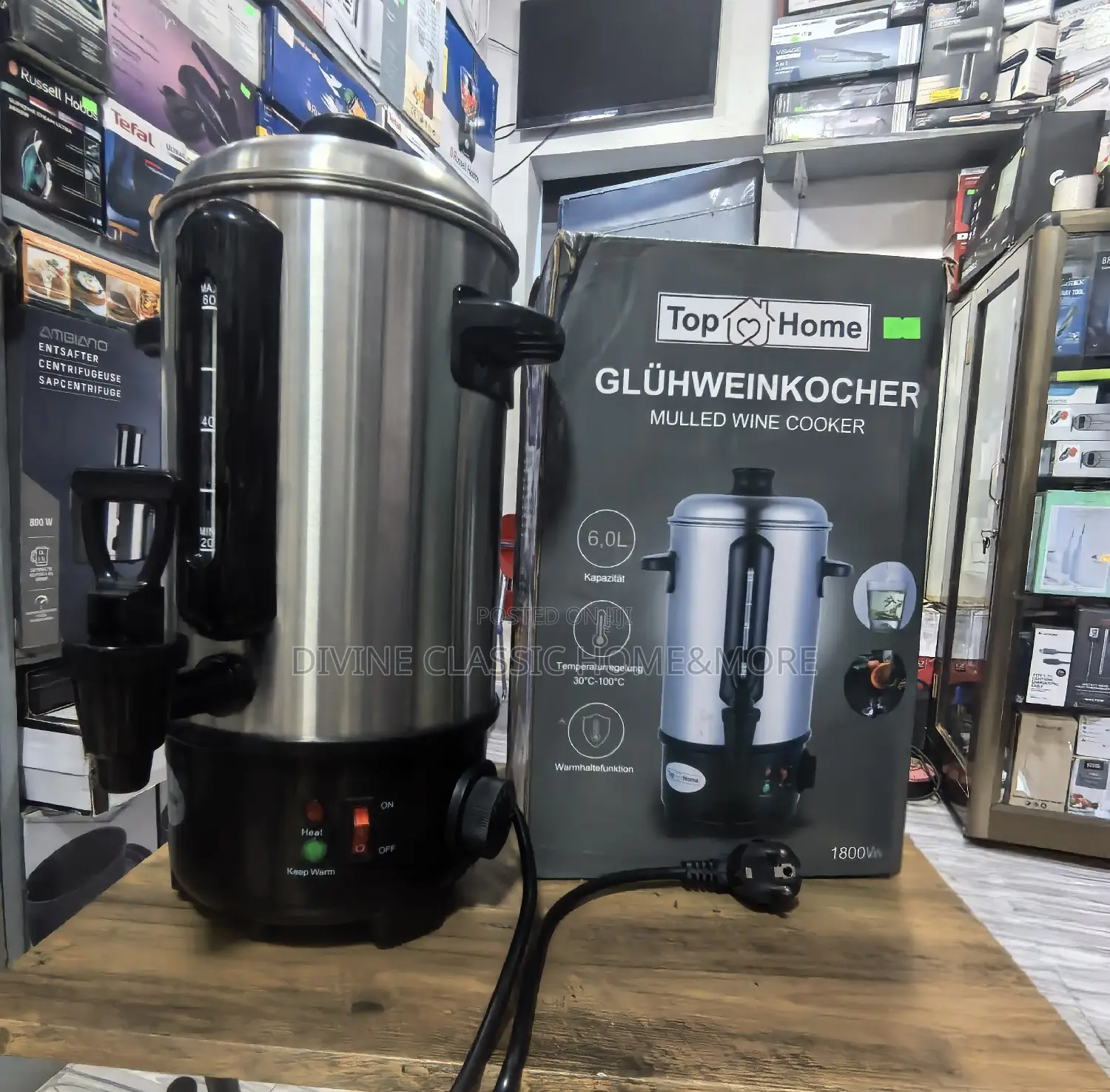 Tophome Mulled Wine Multi Cooker 6lit