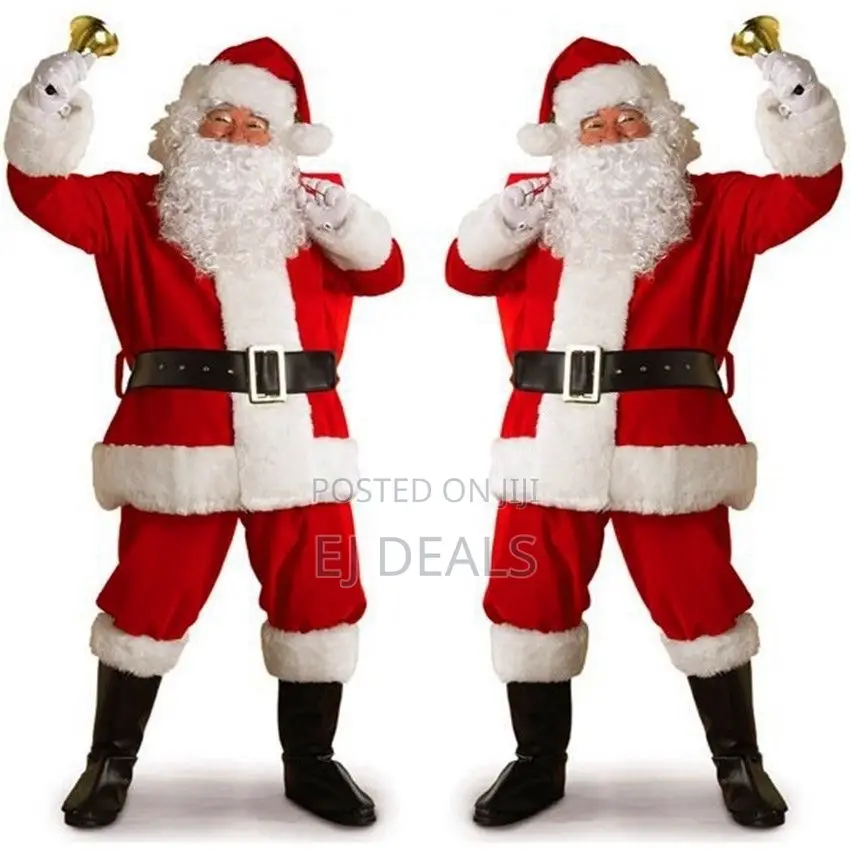 Santa Claus Costume Full Set Extra Large Velvet