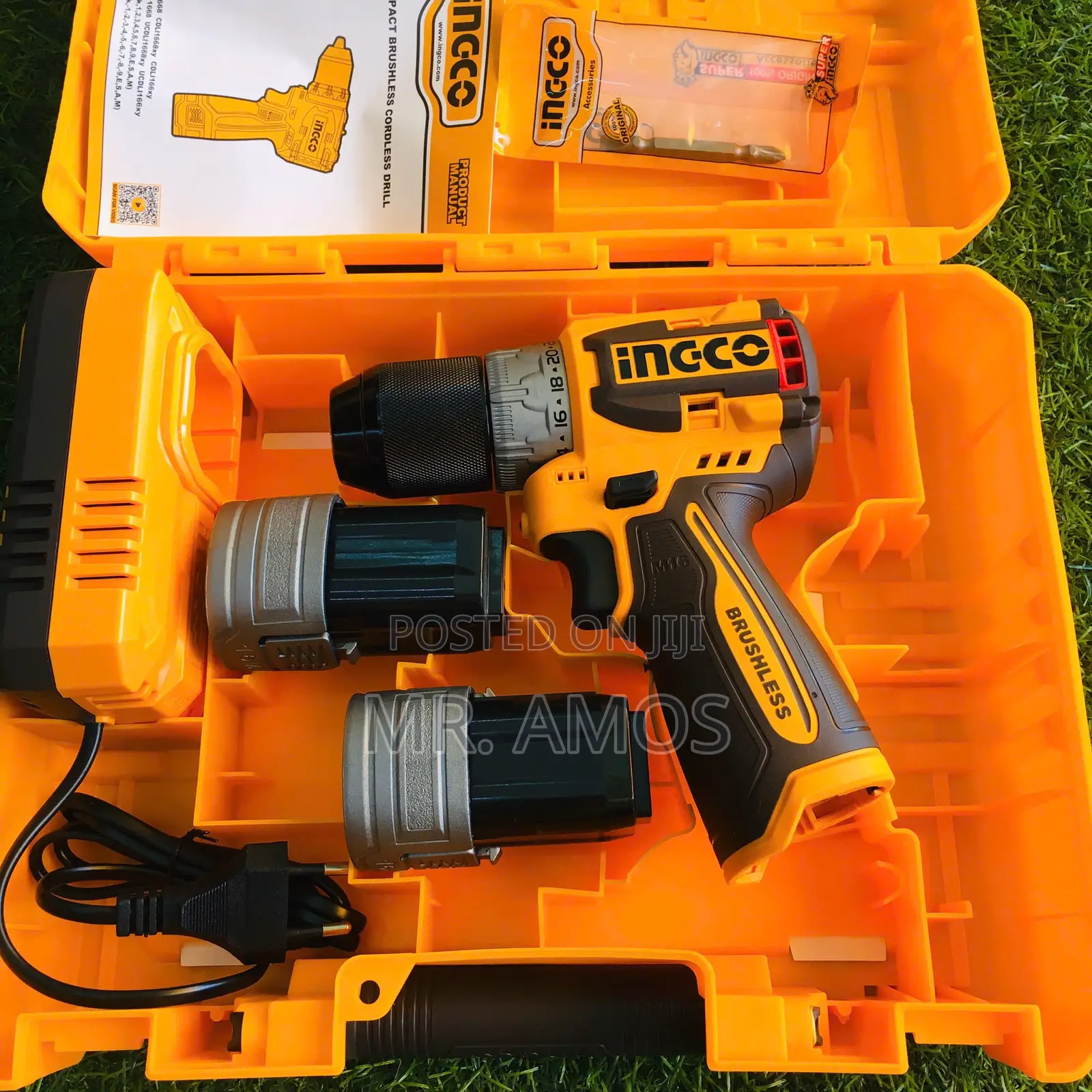 66nm Compact Cordless Impact Drill With 4PC Bits Included- CIDLI166062