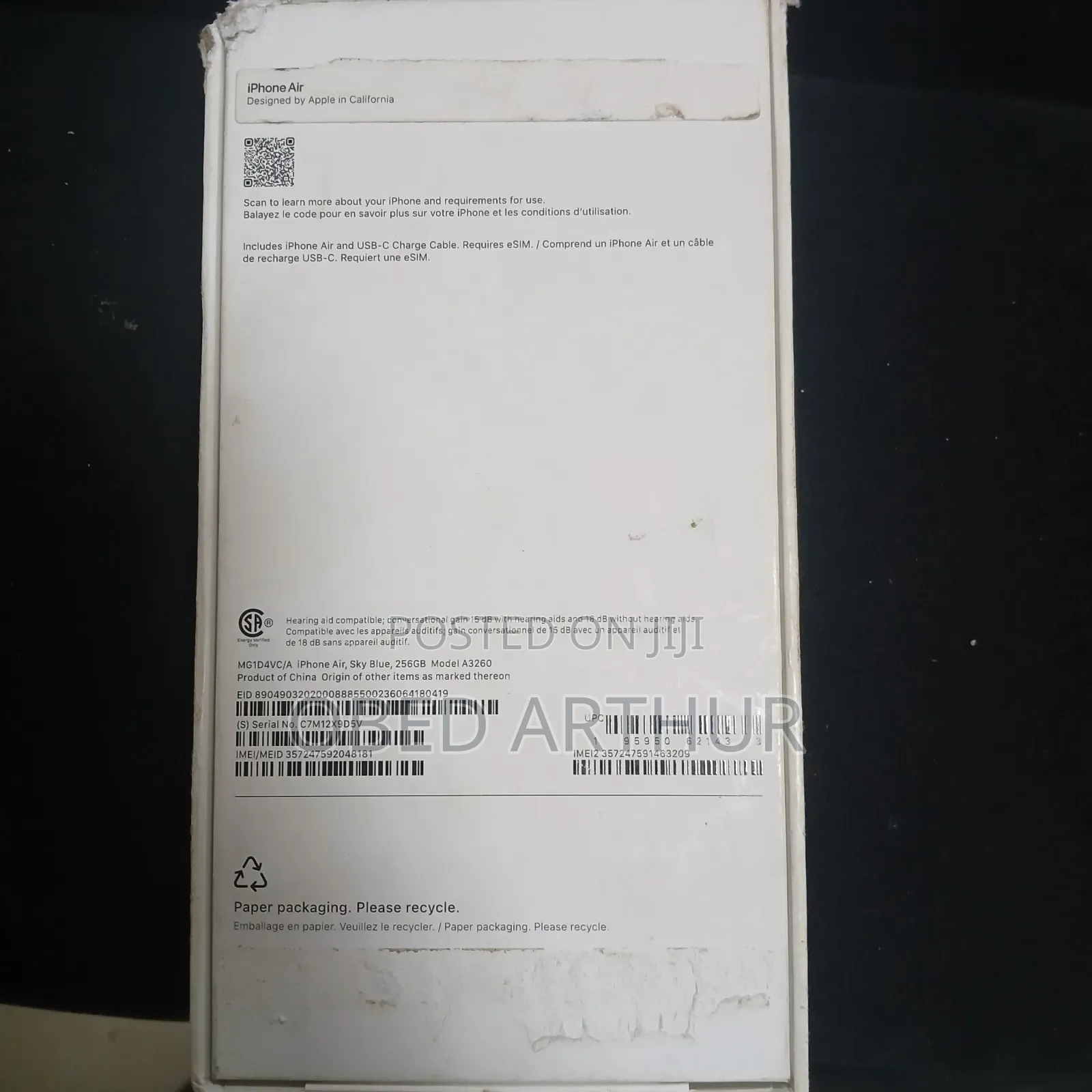 Apple iPhone Air 256 GB White