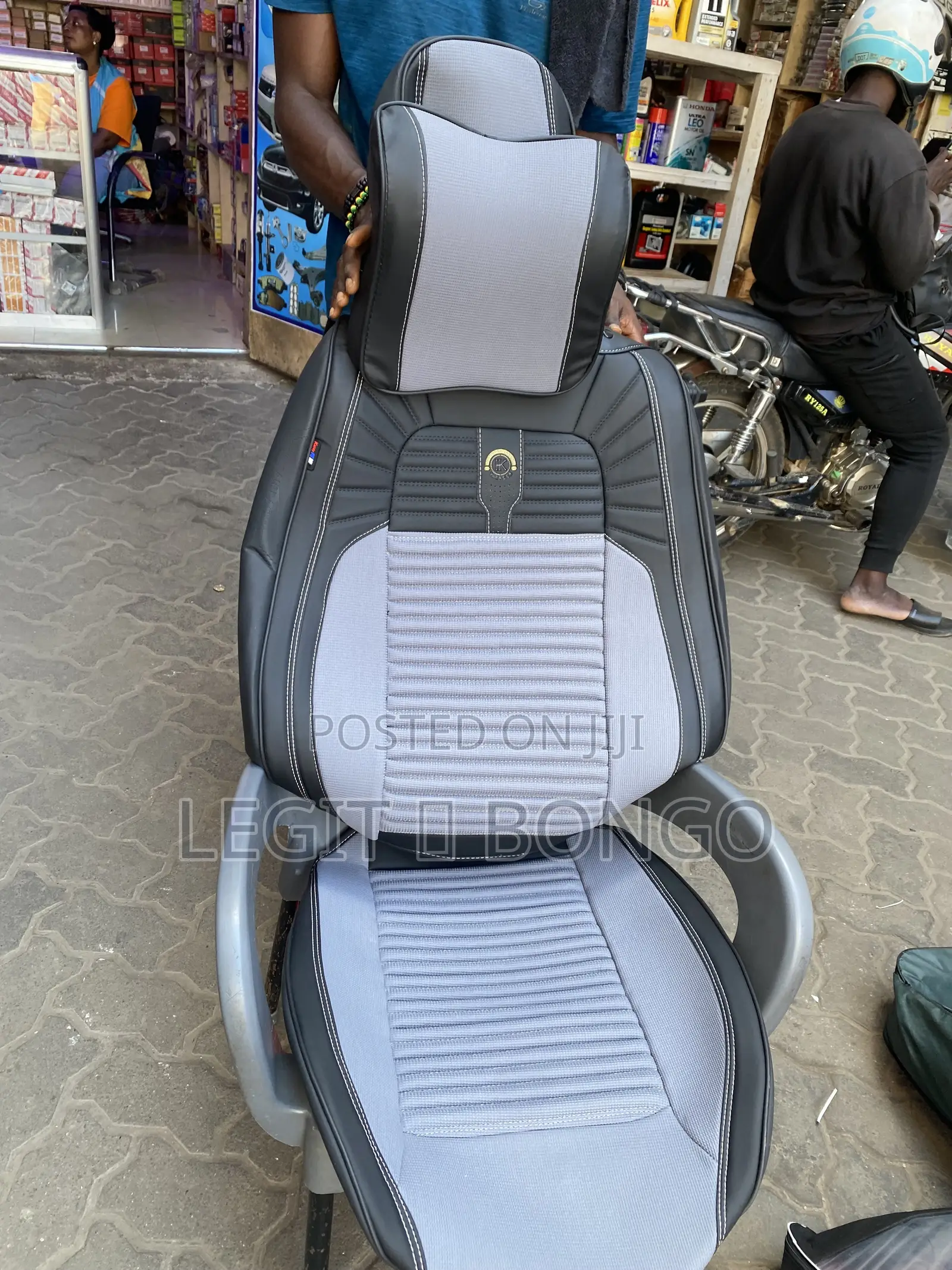 PREMIUM CAR SEAT COVERS - Grey & Black Edition
