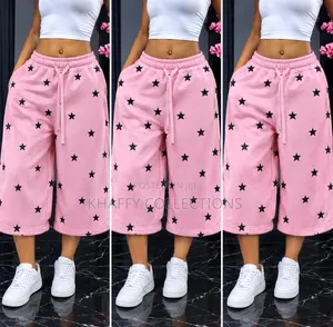 Pink Star Baggy Jorts- Wide Leg Palazzo Pants Free Size