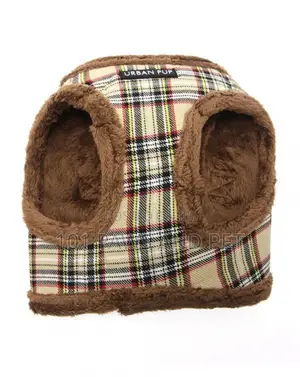 Brown Tartan Dog Harness – Soft Comfortable & Stylish Pet Harness