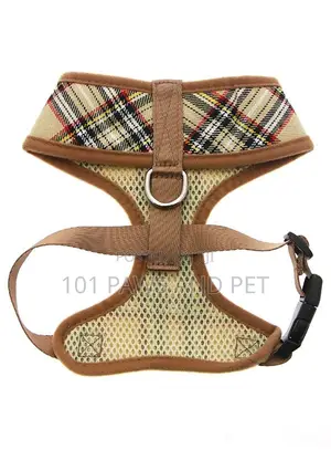 Brown Tartan Dog Harness – Soft Comfortable & Stylish Pet Harness