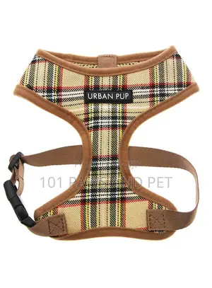 Brown Tartan Dog Harness – Soft Comfortable & Stylish Pet Harness