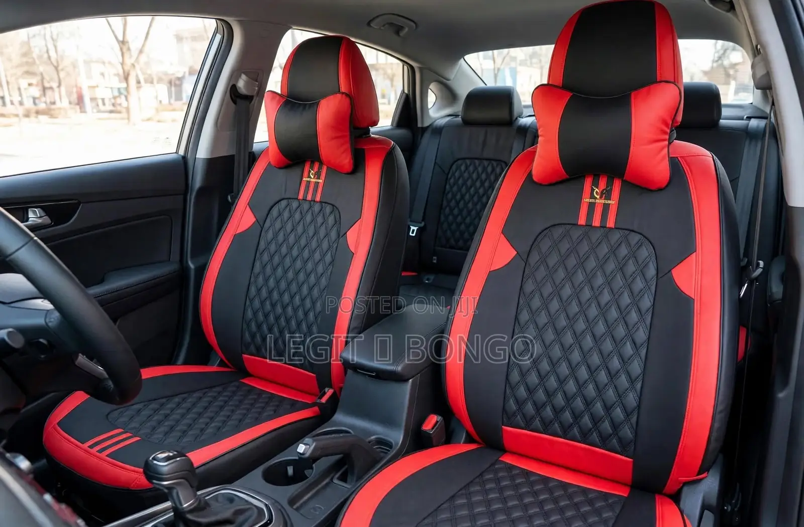 Premium Red & Black Seat Cover