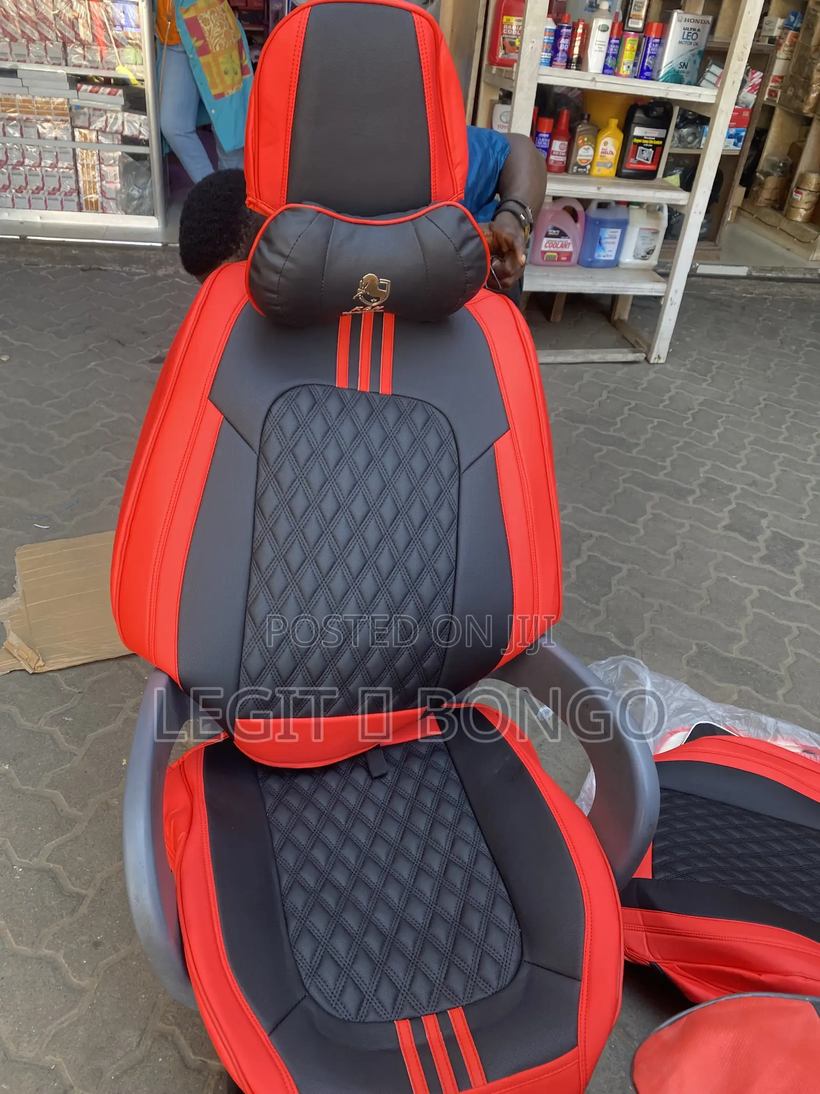 Premium Red & Black Seat Cover