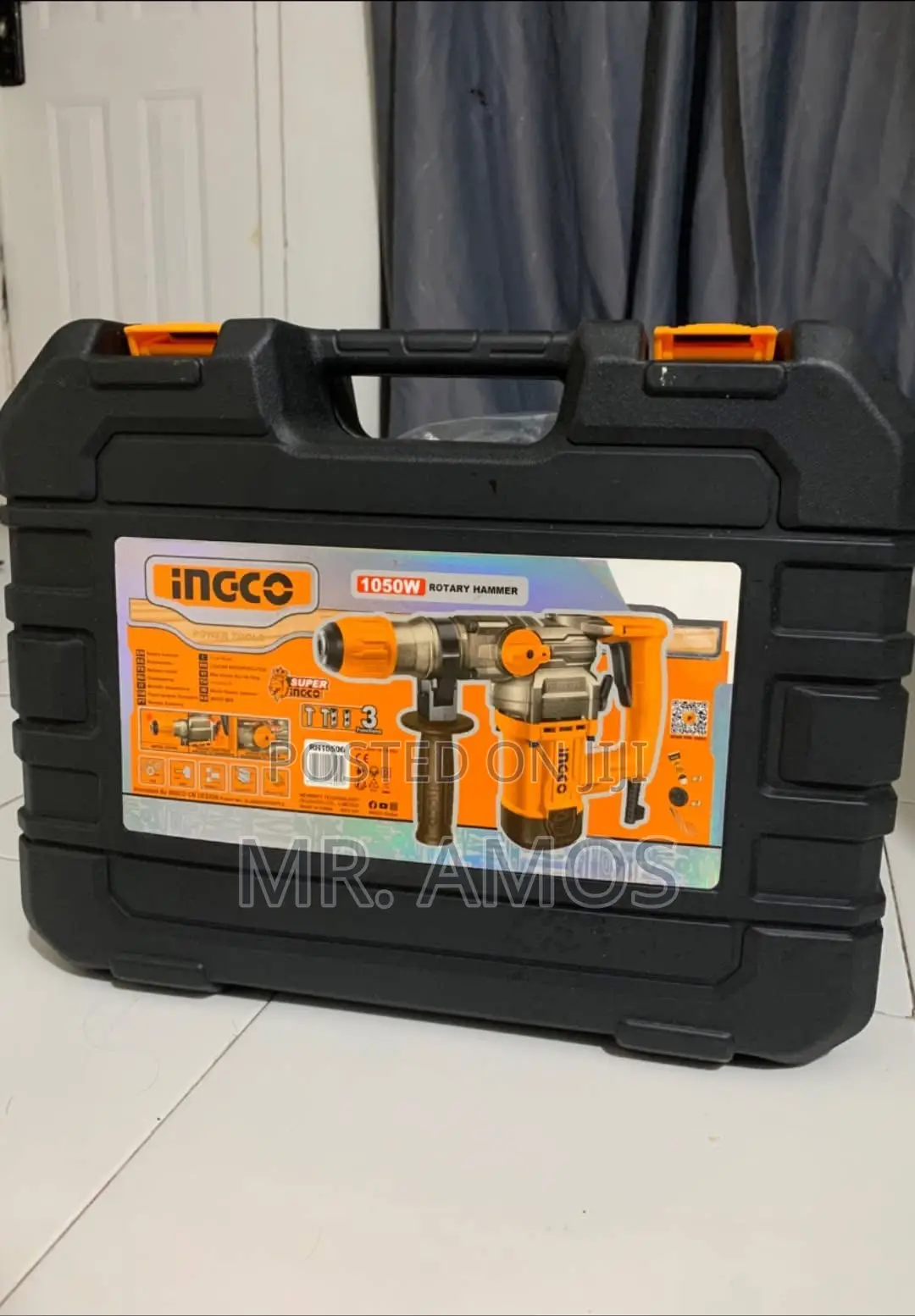 1050 Watt Rotary Hammer Drill With 5pcs Bits Included - Rh1050