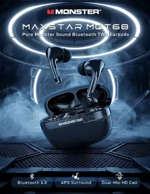 Monster MAXSTAR MQT68 Bluetooth 6.0 Sport IPX4 Waterproof Headphone