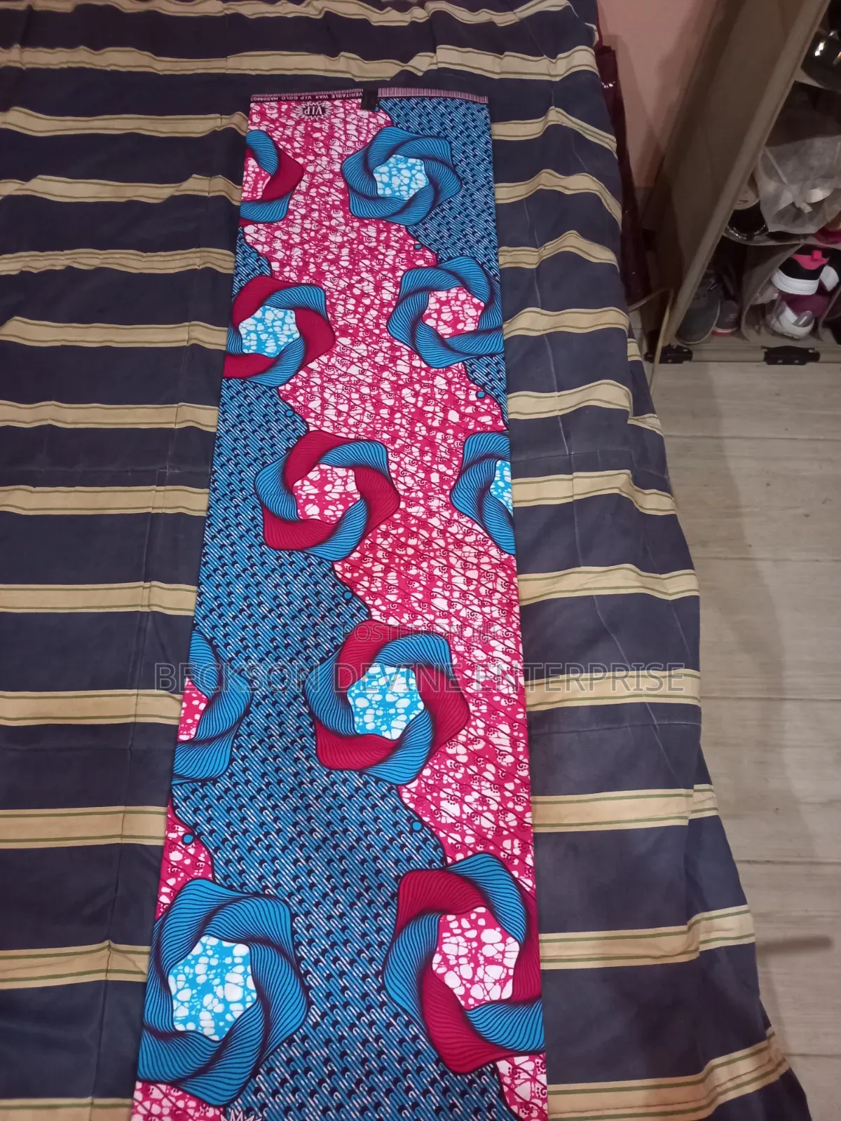 Blue & Pink African Print(Me Ba W) Abroyire)