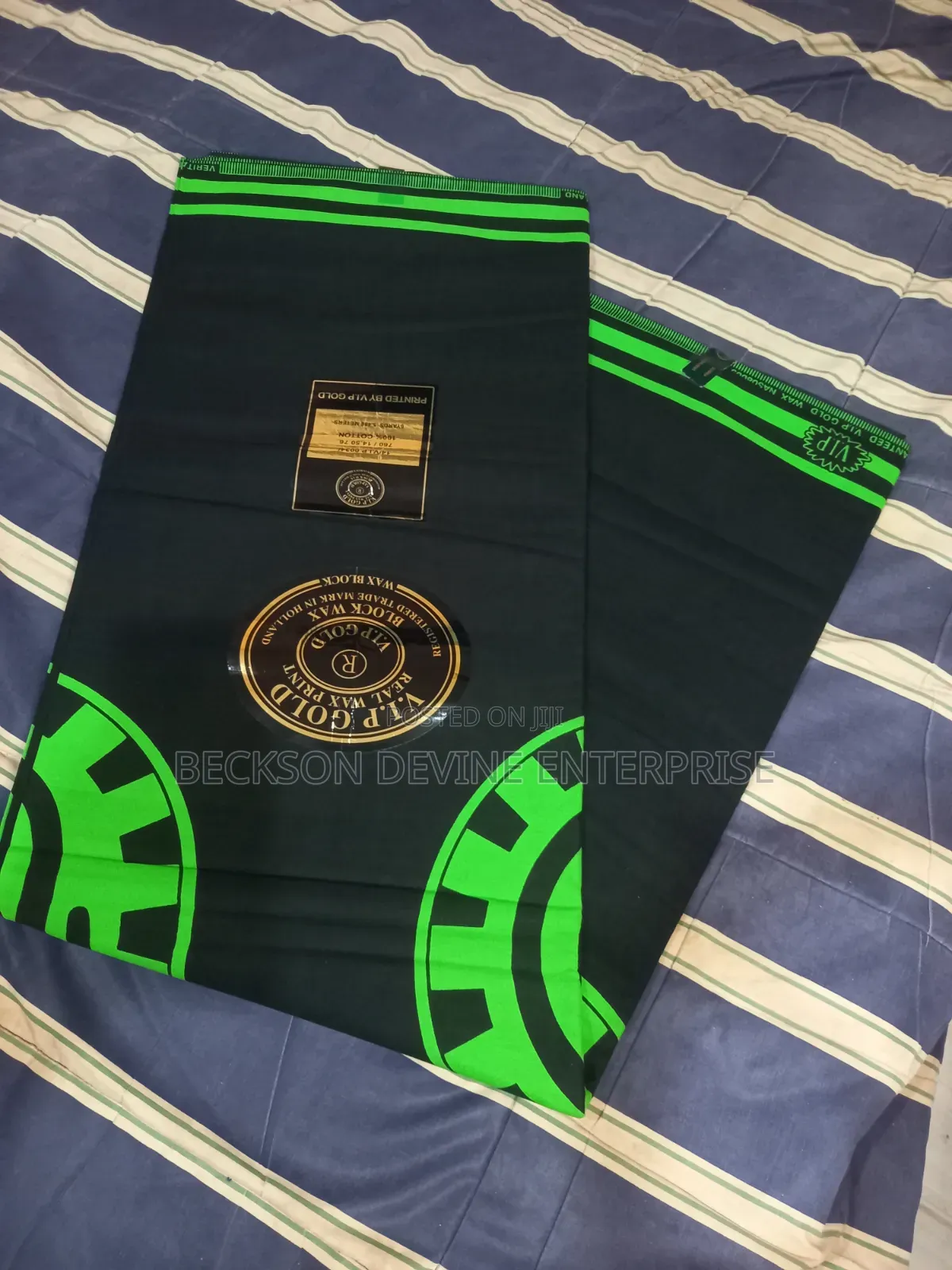 Green & Black African Print(Me Ba W) Abroyire)