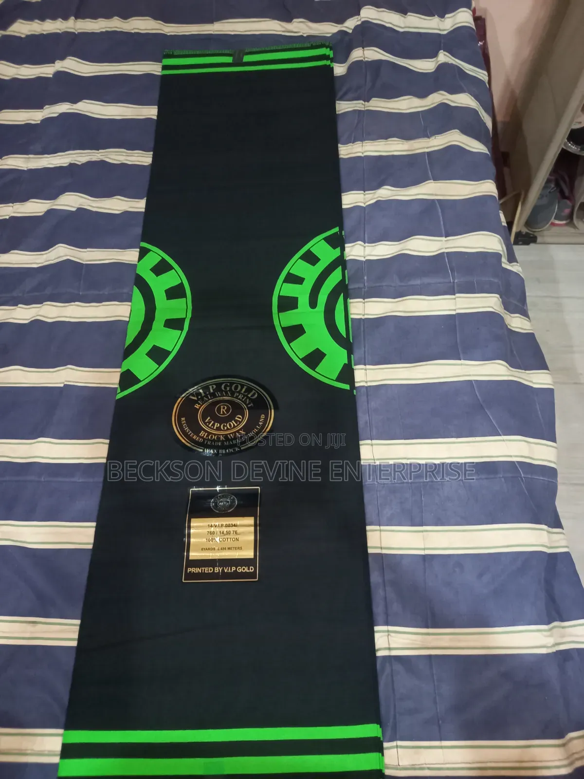 Green & Black African Print(Me Ba W) Abroyire)