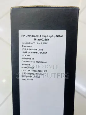 New Laptop HP OmniBook X Flip 16" 16GB Intel Core Ultra 7 SSD 1T