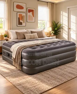 Powerful Automatic Inflation: Inbuilt Pump Double Size Air Mattress