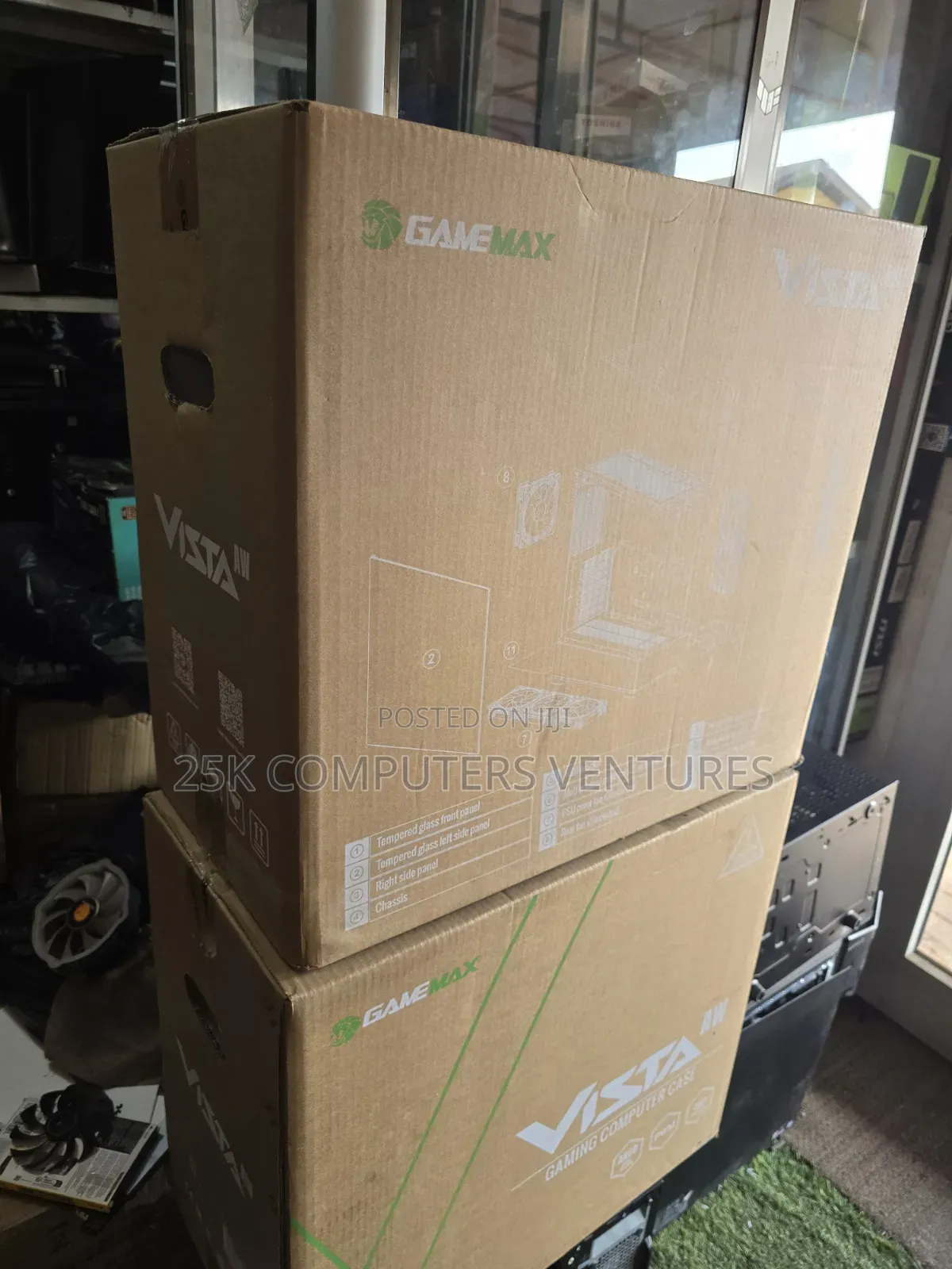 GameMax Vista White Dual Tempered Glass Panelling ATX PC