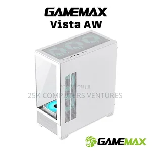 GameMax Vista White Dual Tempered Glass Panelling ATX PC