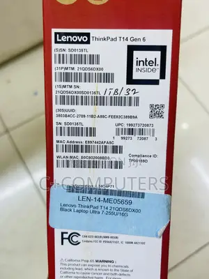 New Laptop Lenovo ThinkPad T14 32GB Intel Core Ultra 7 SSD 1T