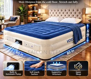 The Perfect Extra Bed; Inflatable Double Size Inbuilt Pump Air Mattres