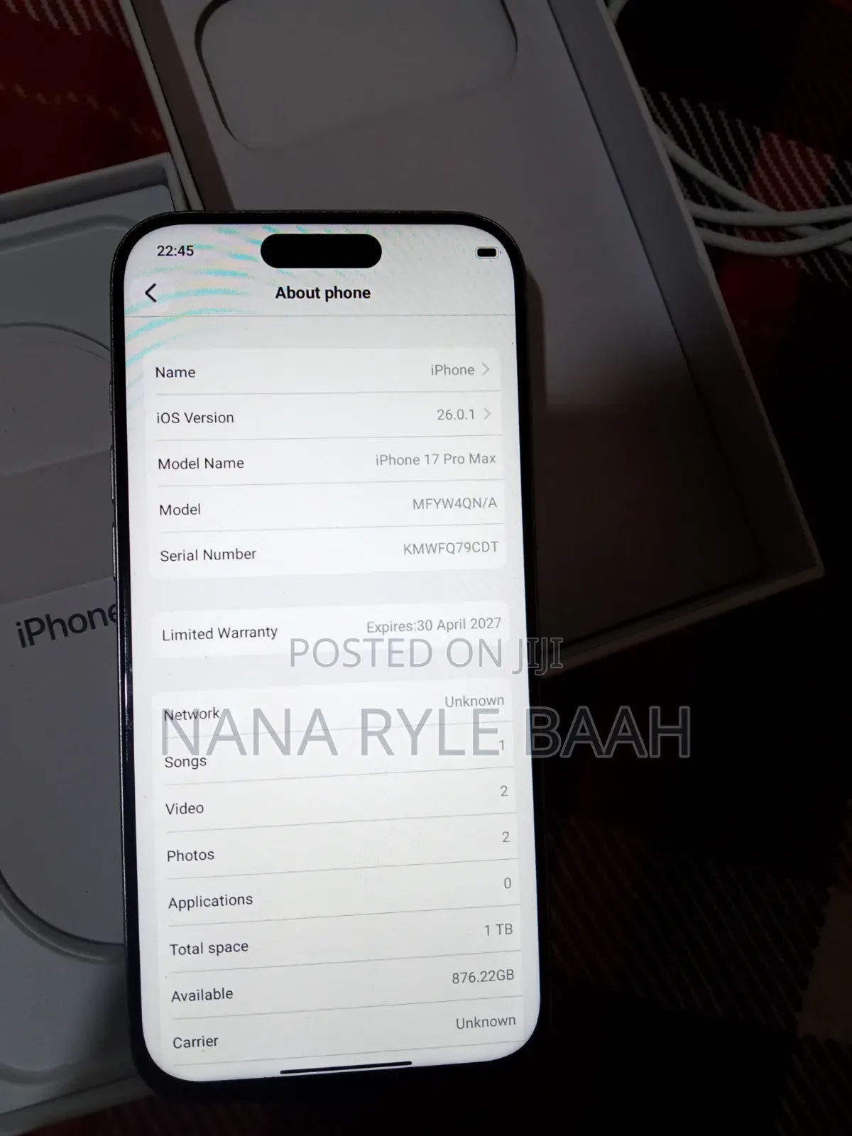 New Apple iPhone 17 Pro Max 1 TB Silver