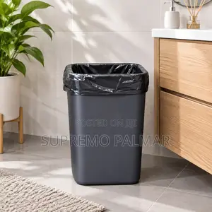 15L Small Plastic Trash Can - Office, Kitchen, Bedroom Wastebasket
