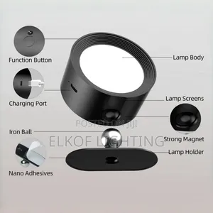 Touch Control Magnetic Wall Lamp Rechargeable Wall Light