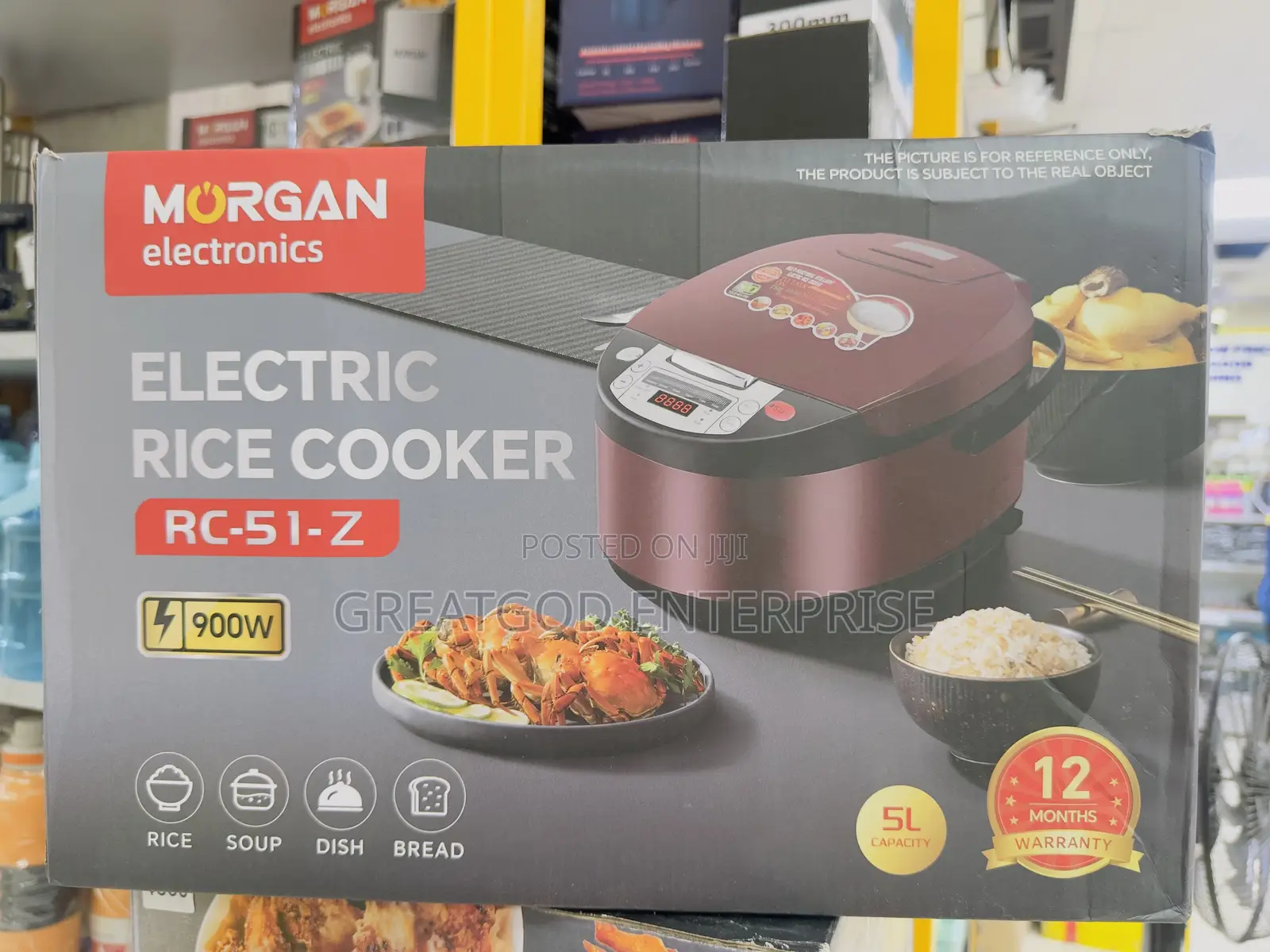 Morgan Electronics 5L Electric Rice Cooker(900Watts)