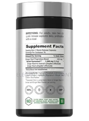 Ginger Root Supplements, 1500mg, 150 Capsules