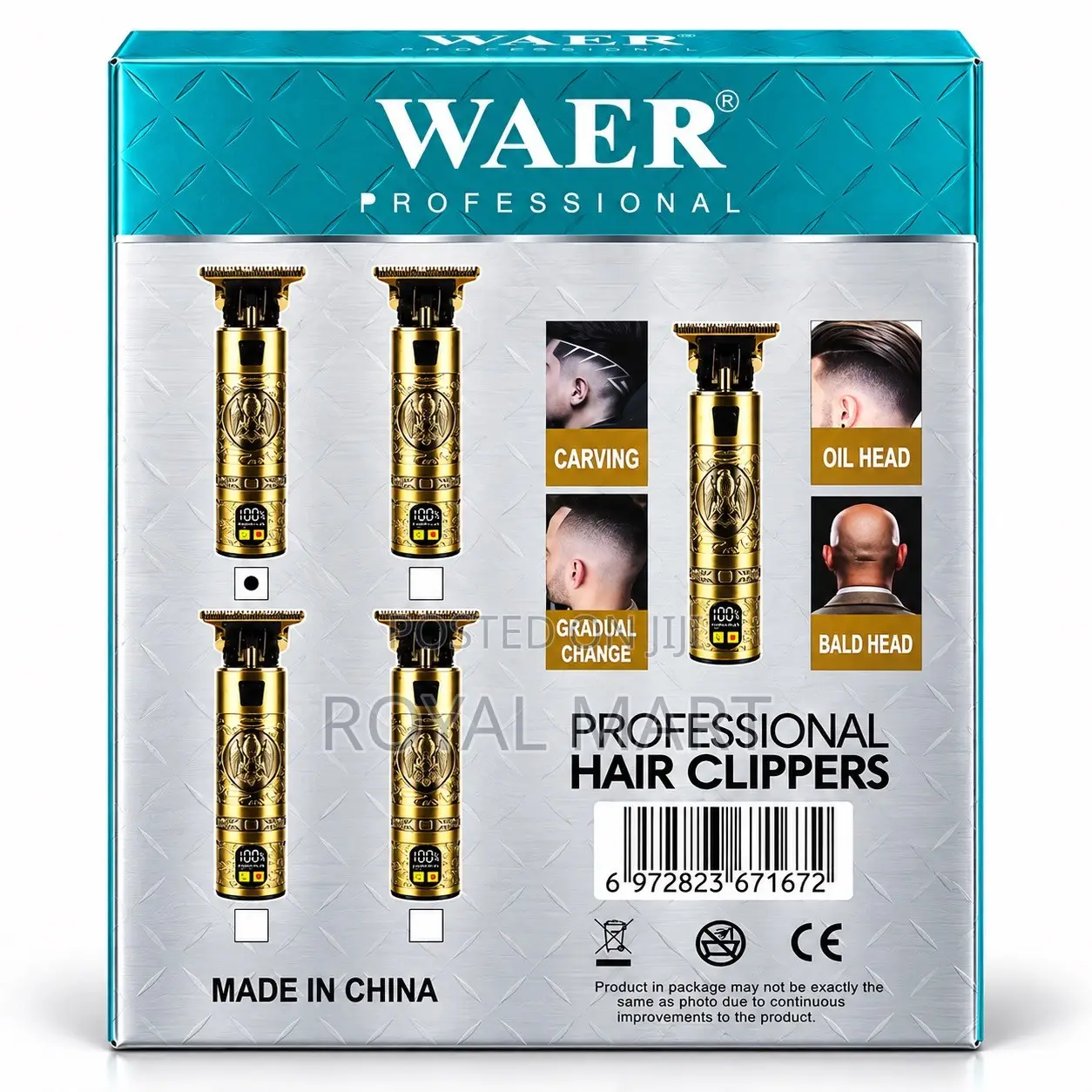 WAER Professional Cordless Hair Trimmer – WA-08221