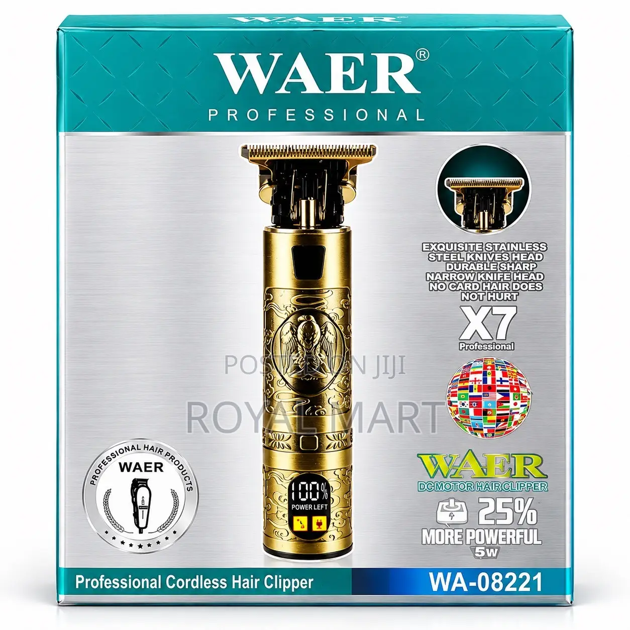 WAER Professional Cordless Hair Trimmer – WA-08221