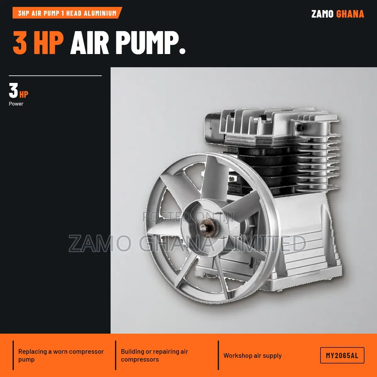 3Hp Air Pump 1 Head Aluminium - MY2065AL