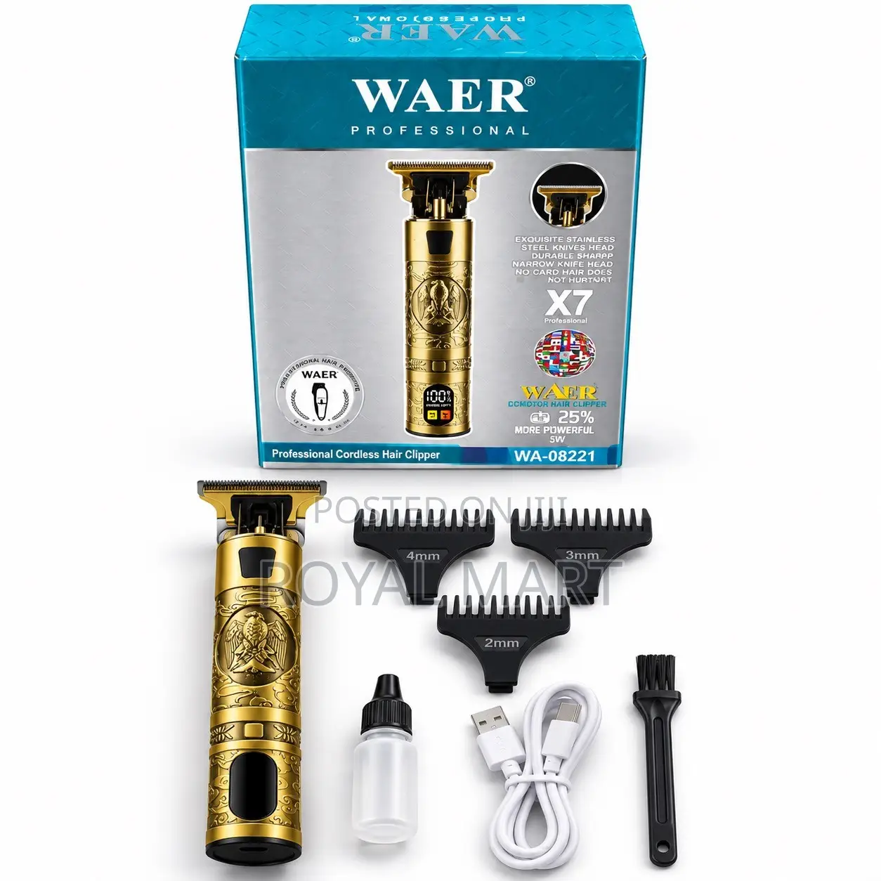 WAER Professional Cordless Hair Trimmer – WA-08221
