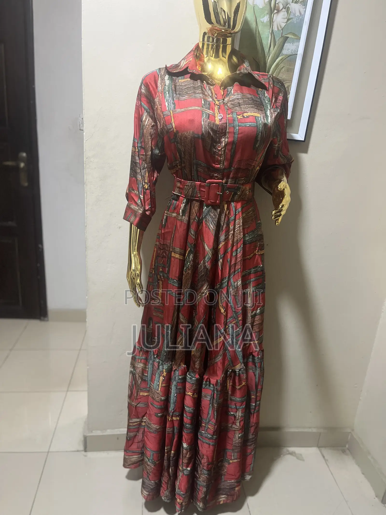 Maxi Skirt Dress for Middle Age Women for Church and Special Occasion