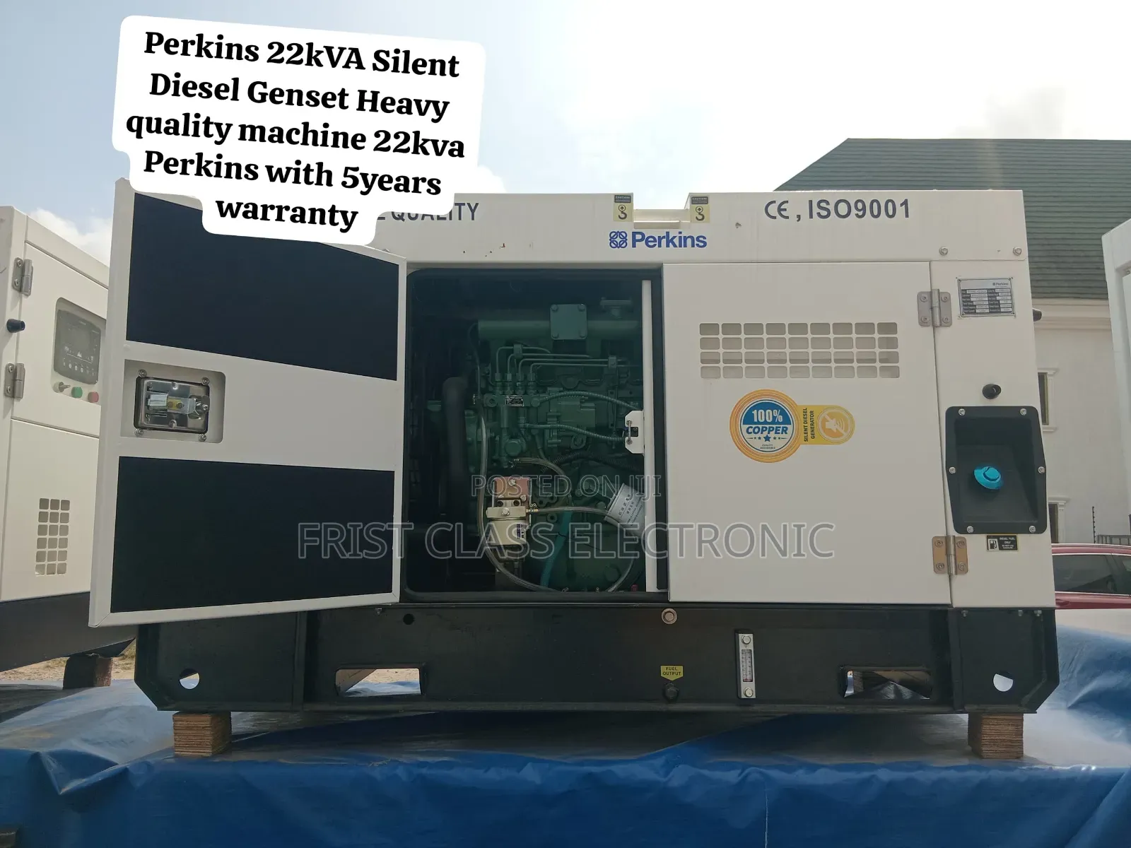 Heavy-Duty Perkins 22kVA Diesel Generator – Reliable Power for Homes