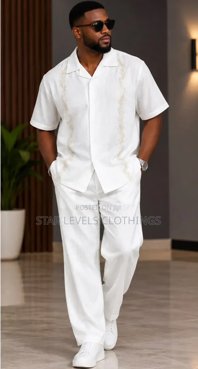 All White Quality 2pcs Kaftan for Men