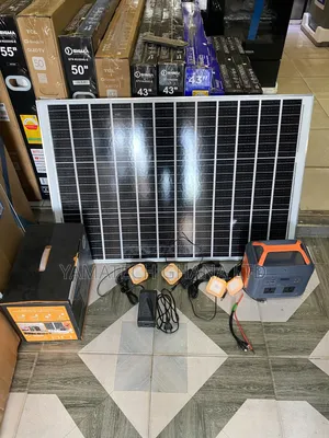 Fibon 550W Electric and Solar Power Station With 150W Panel + 4 Bulbs