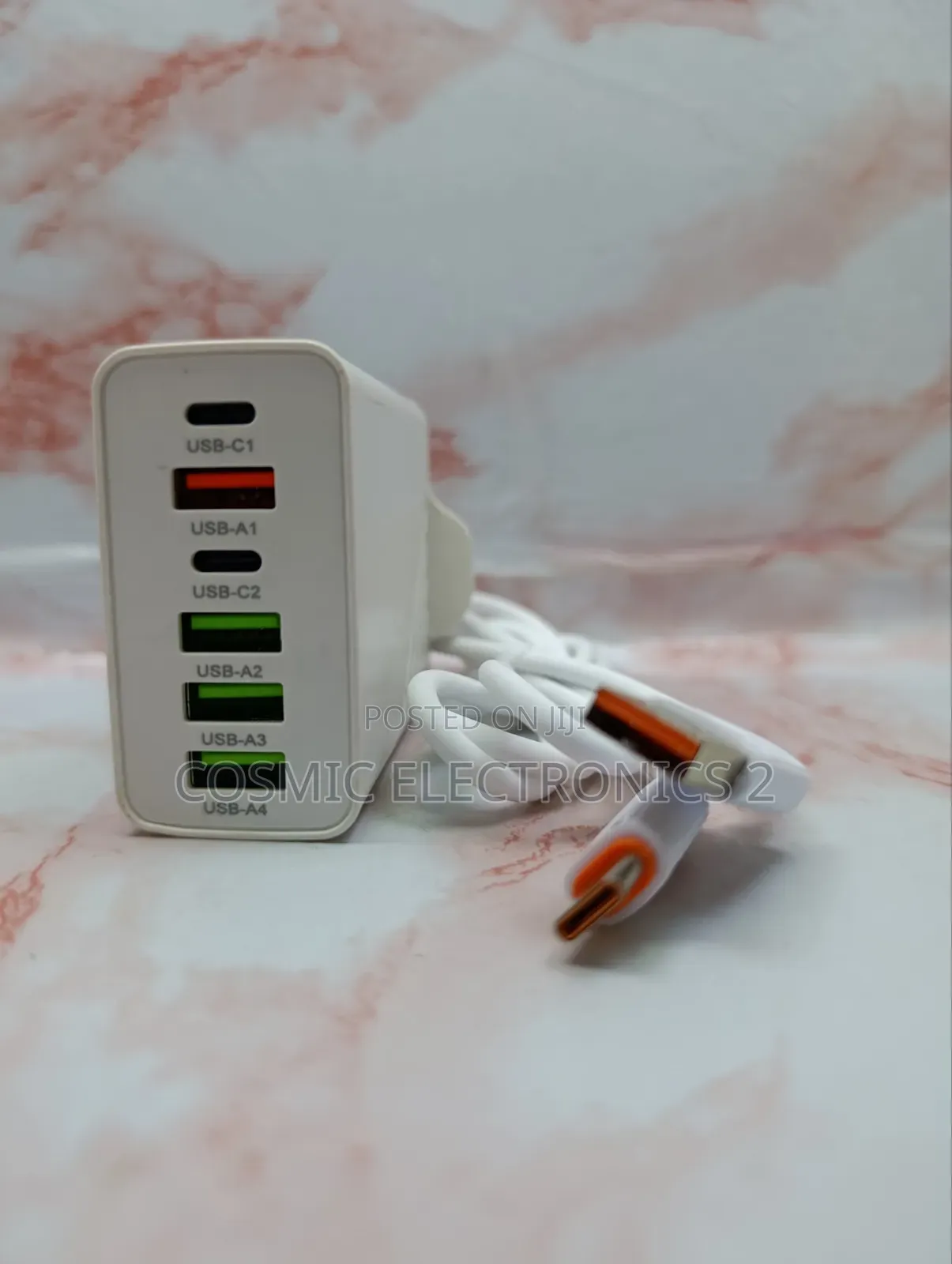 ENERGY-B E-H13 65W Fast Charger – 6-Port USB-A and USB-C Adapter