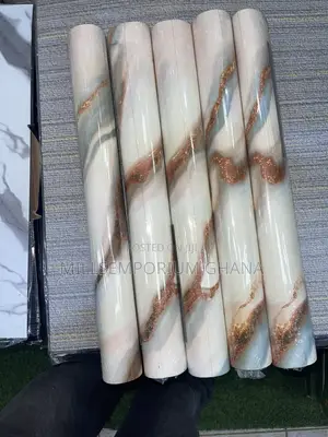 Premium White, Gold Blue Marble Wallpaper | Millsemporiumghana