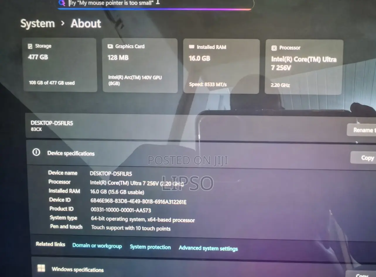 New Laptop Lenovo 16GB Intel Core Ultra 7 SSD 512GB