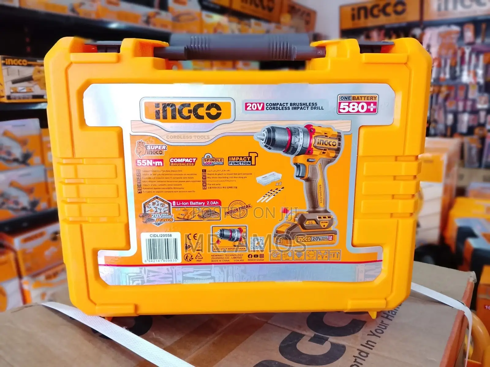 55nm Compact Cordless Impact Drill With Free Bits Included