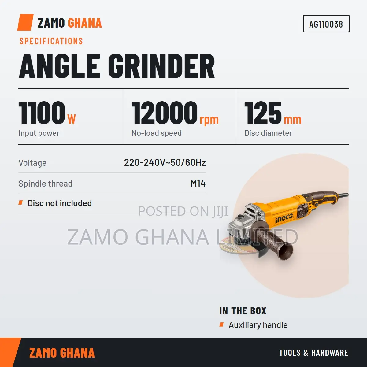Angle Grinder 1100w - Ag110038