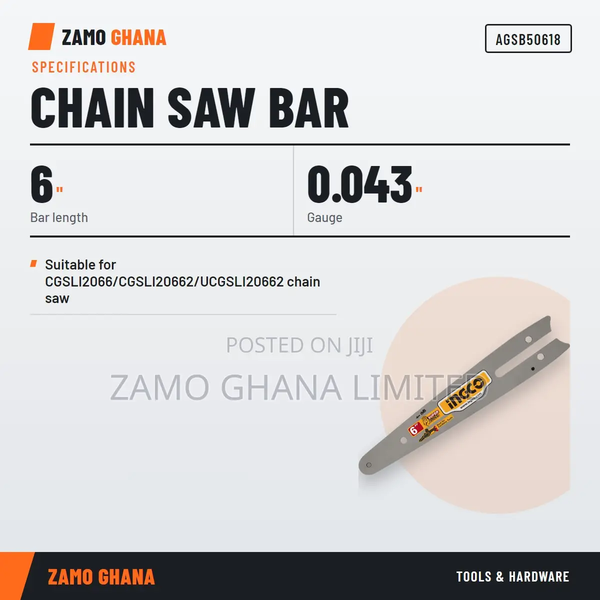 Chain Saw Bar - Agsb50618